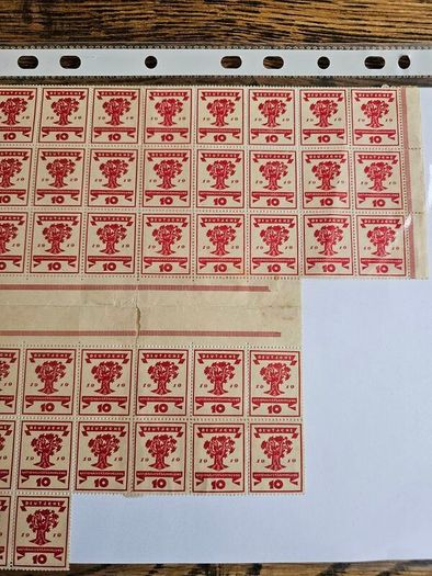 Germany 1919 Stamp Sheet