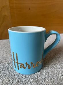 Harrods Solid Blue Fine Bone China Mug