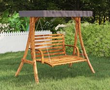 Swing Frame with Anthracite Roof Spruce Wood with Teak Finish