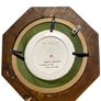 Vintage porcelain plate oak frame behind glass Image 2