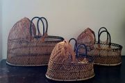 Vintage graduated trio of bassinet baskets