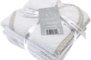 2 Soft White Elli and Raff Baby Hooded Bath Time Towel 100% cotton Baby Gift MULTIPLE COLOURS AVAILABLE (FREE POSTAGE)