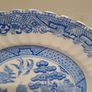 Antique Blue Willow pattern plate scalloped edge Image 10