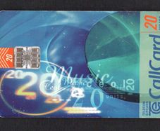 1996 Ireland 20 unit Irish culture literature definitive depicting abstract designs for various Irish cultural activities (Schlumberger) Call Card Used