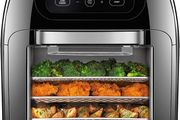 Multifunctional Digital Air Fryer+ Rotisserie, Dehydrator, Convection Oven, 17 Touch-screen Presets, Fry, Roast, Dehydrate &amp; Bake, Auto Shutoff, Accessories Included, XL 10L Family Size, Black (FREE POSTAGE)