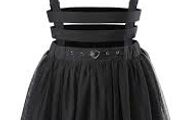 Littleforbig heartbreaker suspender skirt black