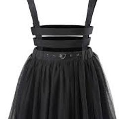 Littleforbig heartbreaker suspender skirt black