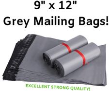 100 9x12'' (A4) Grey Mailing Post Mail Postage Bags Poly Postal Self Seal