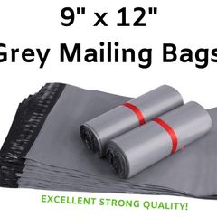 100 9x12'' (A4) Grey Mailing Post Mail Postage Bags Poly Postal Self Seal