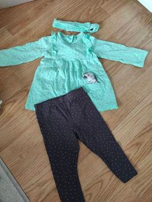 baby girls set top and leggings 3/6 mo