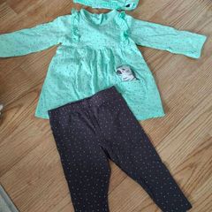 baby girls set top and leggings 3/6 mo