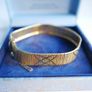 Vintage Solid 18K  Tri-Color Gold 750 Women Wide Bangle Bracelet, 27,9 grams Image 5