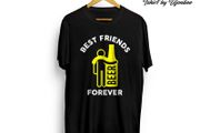 Beer and me best friends graphic t-shirt