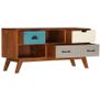 TV Cabinet with 3 Drawers 110x35x50 cm Solid Acacia Wood Image 2