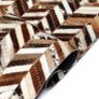Rug Genuine Leather Patchwork 160230 cm Chevron Brown/White Image 2