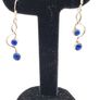 925 Vintage Sterling Silver And Lapis Lazuli Earrings Image 9