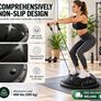 Half Exercise Ball Balance Trainer 58cm with Resistance Bands and Pump  300kg Capacity Black Image 2