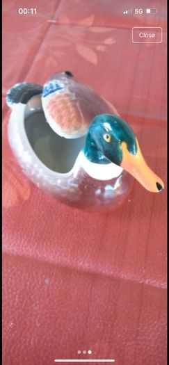 Country duck storage ornament