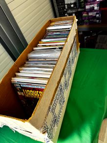 DC, Marvel Long Comic Box w 290 comics for Sale