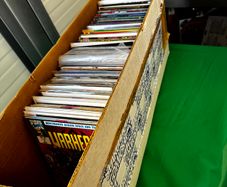 DC, Marvel Long Comic Box w 290 comics for Sale