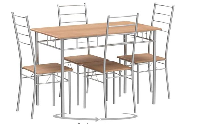 Dining / kitchen Set of a table and 4 chairs