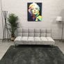 Silver Grey 3Seater Sofa Bed. Image 2