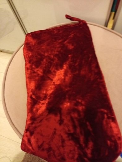Beautiful bejewelled velour christmas stocking