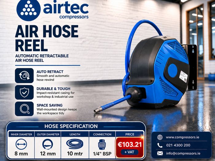 Compressor- Hose Reels (10, 15 & 20 Mtr) - In Stock