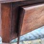 Antique-style single-drawer wooden side table Image 4