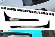 Fit For VW Accessories GOLF 7 MK7 GT 2014 2015 2016 2017 2018 Black Rear Window Side Spoiler Wing Trim 2Pcs