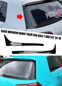 Fit For VW Accessories GOLF 7 MK7 GT 2014 2015 2016 2017 2018 Black Rear Window Side Spoiler Wing Trim 2Pcs