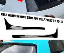 Fit For VW Accessories GOLF 7 MK7 GT 2014 2015 2016 2017 2018 Black Rear Window Side Spoiler Wing Trim 2Pcs