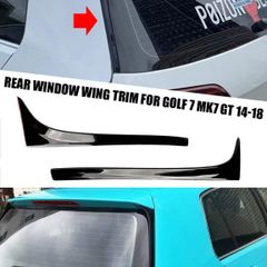 Fit For VW Accessories GOLF 7 MK7 GT 2014 2015 2016 2017 2018 Black Rear Window Side Spoiler Wing Trim 2Pcs