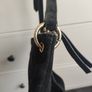 Monsoon Black 100% Real Suede Crossbody Bag Image 6