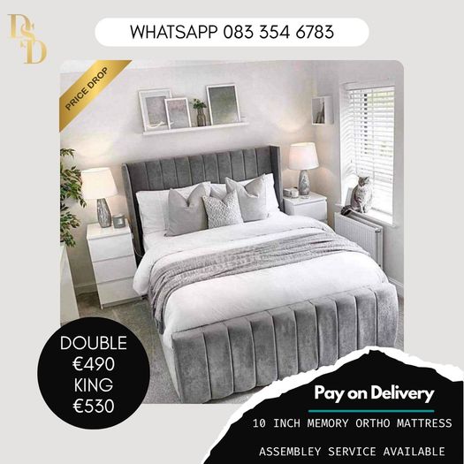 Double Bed Frame and Mattress