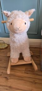 llama rocking horse