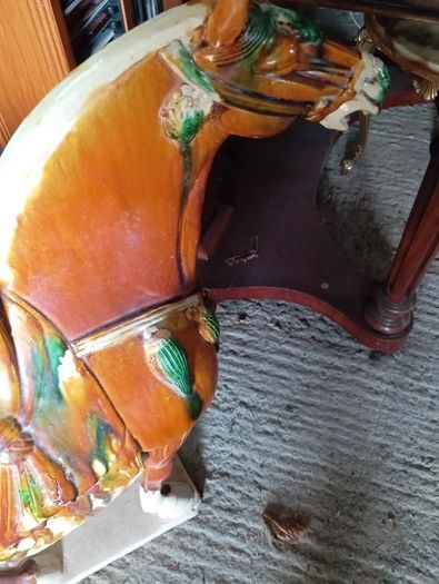 Vintage Chinese style glazed horse