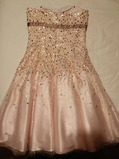 Baby pink cocktail dress