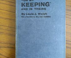 On My Keeping and In Theirs by Louis Walsh, 1st edition