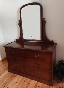 Antique Victorian Mahogany Dressing Chest