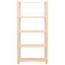 5-Tier Storage Racks 2 pcs 80x38x170 cm Solid Pinewood 250 kg Image 4
