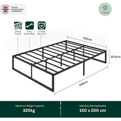 Zinus Lorelai King Size Bed Frame (150 x 200 cm)
