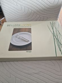 Belleek steak knife and fork set