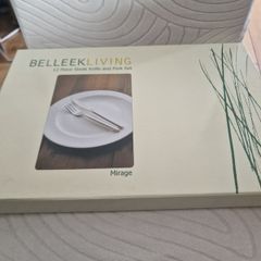Belleek steak knife and fork set