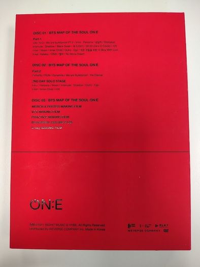 BTS - Map Of The Soul ON:E 3 x DVD (2021) Limited Edition Box Set K-Pop EX+