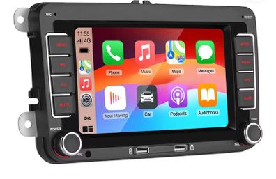 Car Radio For Vw/passat/seat/skoda/polo/ Wired Car Play