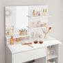 Dressing table with shelves and drawer white Image 3