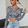 Zebra long  Striped Top Image 2