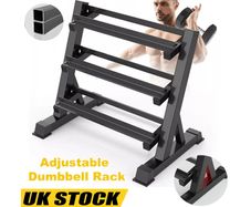 Heavy Duty Dumbbell Rack Storage Stand Hex Weight 3 Tier Wide Home Gym Storage - FREE DELIVERY