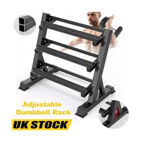 Heavy Duty Dumbbell Rack Storage Stand Hex Weight 3 Tier Wide Home Gym Storage - FREE DELIVERY